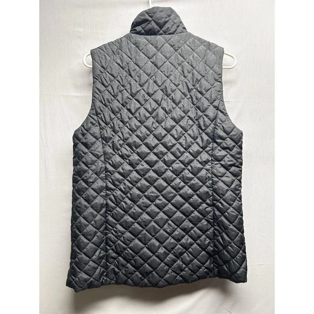Banana Republic Women’s Quilted Puffer Vest Black Glimmer Size Medium